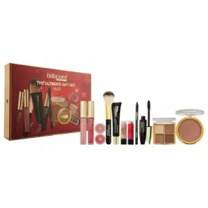 Bellapierre Cosmetics Ultimate 12-Piece Gift Set – Eye Palette, Lipstick, Mascara, Primer, Eyeliner & More